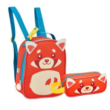 Imagem de Kit Lancheira e Estojo Escolar Zoop Animais - Seanite