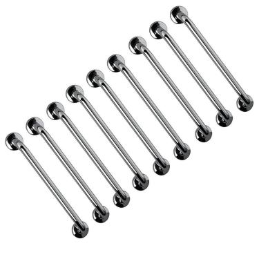 Imagem de Barra de Apoio 60cm Aço Inox Kit 9 Unidades Banheiro Box Idoso Gestante Criança Deficiente Suporte Corrimao Segurança Resistente Acessibilidade