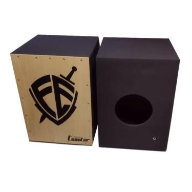 Imagem de Cajon Twister Eletroacústico, ESCUDO FÉ