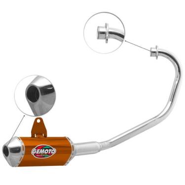 Imagem de Escapamento Escape Gemoto Racing 3 Trioval Titan/fan 160 2016 - 2020 C