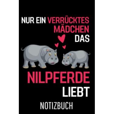 Imagem de Hippo Afrika Tier Nur ein verrücktes Mädchen das Nilpferde liebt Nilpferd: Liniertes College Notizbuch (A5) mit 120 Seiten