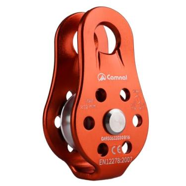 Imagem de JEELAD Polia de escalada 26kN polia de resgate de liga de alumínio polia única para transportar equipamentos de escalada de tirolesa ao ar livre