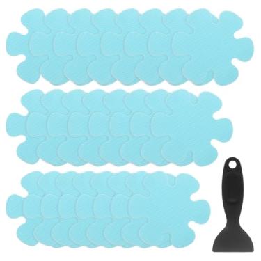 Imagem de HARFINGTON 24 peças adesivos antiderrapantes para banheira, chuveiro, piso, 10 cm, antiderrapante, fita adesiva, estilo flor, decalques com raspador para banheiro, cozinha, banheira, degraus, escadas,