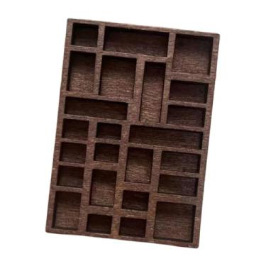 Imagem de MERIGLARE Mini prateleira de bugigangas em miniatura, mini suporte para joias, grosso, vários compartimentos, suporte para pedras, bandeja de exibição de joias