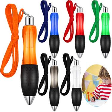 Imagem de Tenare 5 canetas esferográficas grandes com 10 refis extras azuis para artrite, canetas esferográficas de aderência larga com corda auxiliares de caligrafia para tremor, Parkinson, idosos (amarelo,