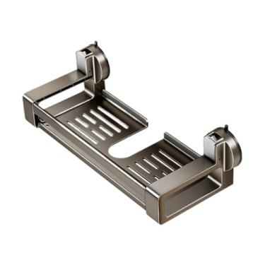 Imagem de Ｂｅｓｇａ Prateleira de chuveiro, bandeja de sabonete, ventosa, prateleira de drenagem, saboneteira, suporte de higiene pessoal, barra deslizante, prateleira de