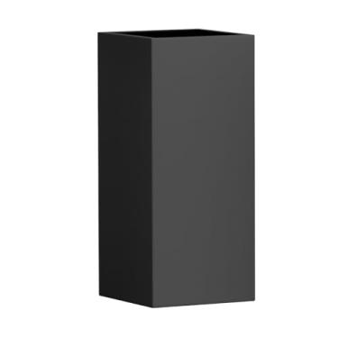 Imagem de Vaso Fibra De Vidro Quadrado Texas G 80cm Caixa Grande Decorativo (Preto Fosco)