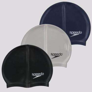Imagem de Kit 3 Toucas de Natação Speedo Silicone Lisa, Único