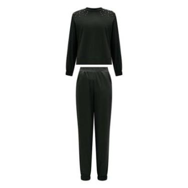 Imagem de Conjunto Lunender Em Moletom Leve Preto Tam. M-Feminino