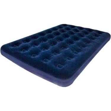 Imagem de Colchão Inflável de Casal Aveludado Portátil Multiuso Bask – Conforto e Praticidade para Acampamentos, Viagens ou Visitas, com Superfície Aveludada e ideal para Transporte.