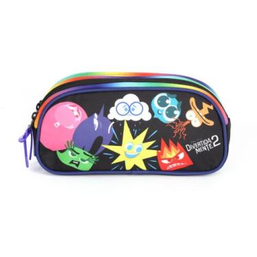 Imagem de Estojo Triplo Divertida Mente 2 Preto ET47760DM Lançamento 2025 Luxcel