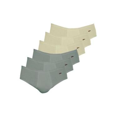 Imagem de Kit com 6 Cuecas Slip Zorba com Abertura 172 Colorido, Bege, M