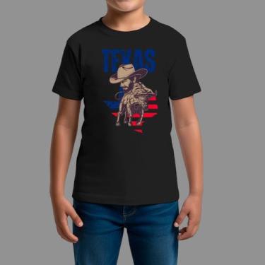 Imagem de Camisetas Infatil Country Moda Country Manga Curta Gola Redonda Texas 