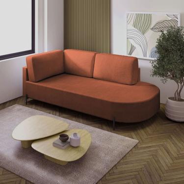 Imagem de Sofá Living Orgânico 2 Lugares 165cm Norten Terracota