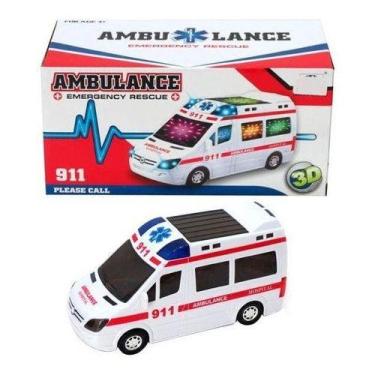Imagem de Brinquedo Ambulância Hospital 3d 20cm C/luz E Som De Sirene - Toy King
