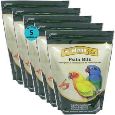 Imagem de Alcon eco club psita bits 450g kit com 5 ração para aves