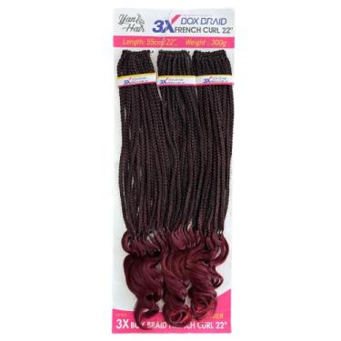 Imagem de Cabelo Box French Curl P/Crochet 55Cm 300g Fibra Premium - GM Hair, 1B