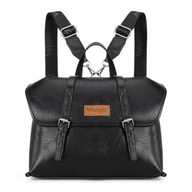 Imagem de Montana West Bolsa tiracolo feminina Wrangler conversível média, Preto, 13 inch, Tendência