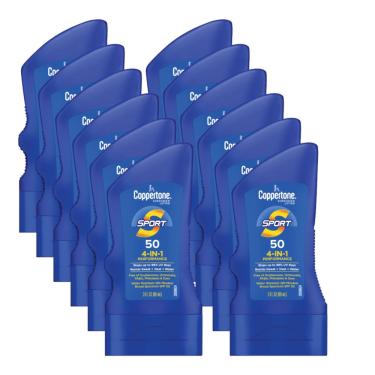 Imagem de Protetor solar Coppertone sport Lotion spf 50 90mL, pacote com 12