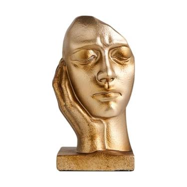 Imagem de Wswqop Decorative Booknd Livro de apoio ao livro de suporte de personagens Sculpture Book Stopper for Living Room House, Mão Esquerda