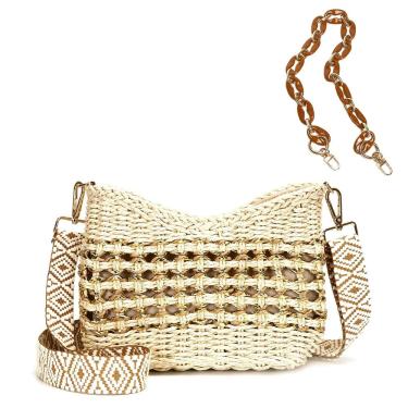 Imagem de Bolsa crossbody Herald Straw Pocketbook feita à mão para mulheres