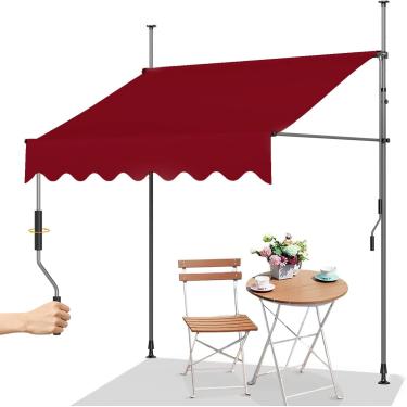 Imagem de Toldo Retrátil, Toldos De Jardim, Abrigo De Guarda-sol Com Manivela, Toldos à Prova D'água - Ideal Para Qualquer Janela Ou Porta