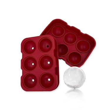 Imagem de Forma de Gelo em Silicone, 6 Bolas Grandes, 4,5 cm, para Whisky e Bebidas
