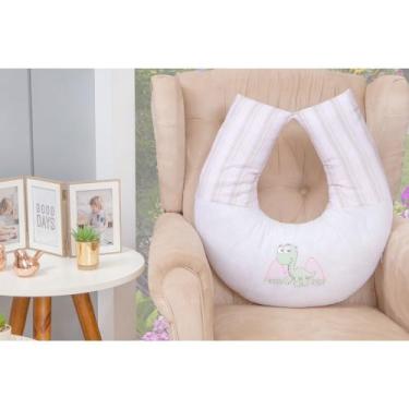 Imagem de Almofada Amamentação Amiguinhos Bordada para Bebê - Miguel Baby, Dino 