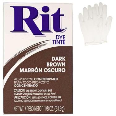 Imagem de Craft County Corante Em Pó Concentrado Multiuso Rit, Pacote Individual Com Luvas De Plástico Para Roupas, Decoração E Artesanato – Marrom Escuro