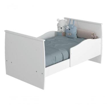 Imagem de Quarto De Bebê Com Berço Mini Cama Conforto E Cômoda 1 Porta 3 Gavetas Fofura Permobili Branco