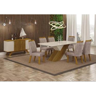Imagem de Sala de Jantar Completa com 6 Cadeiras 1,80x0,90m - Ilhéus - Leifer Mó