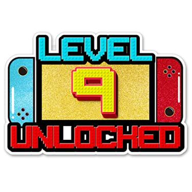 Imagem de 20 convites de festa de 9º aniversário de videogame com envelopes convites de preenchimento em formato de console de videogame dupla face para crianças de 9 anos