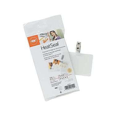 Imagem de GBC Folhas de laminação térmica, tamanho do crachá/cartão de identificação com clipe, 5 mil, ultra transparente, 25 unidades (3202011)