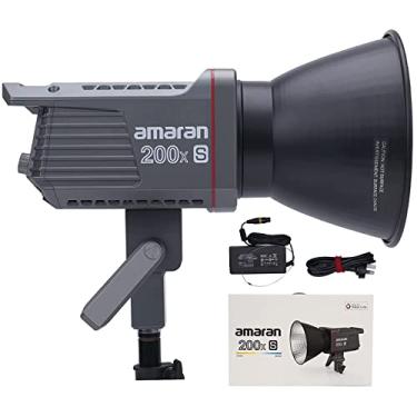 Imagem de Luz de vídeo Amaran 200X S COB, luz de fotografia de montagem Bowens de 200 W, controle de aplicativo, 9 efeitos de iluminação embutidos, fonte de alimentação CC/CA, ventilador ultra silencioso para