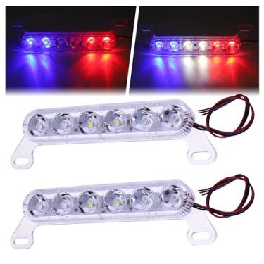 Imagem de Xuzimaoyi Luz LED piscando luzes estroboscópicas barra de aviso faixa de luz de emergência para veículos, tratores, motocicletas, trailers, caminhões