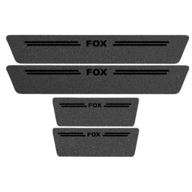Imagem de Kit Soleira Protetora Porta Premium Black PVC - Fox - Jhow Adesivos