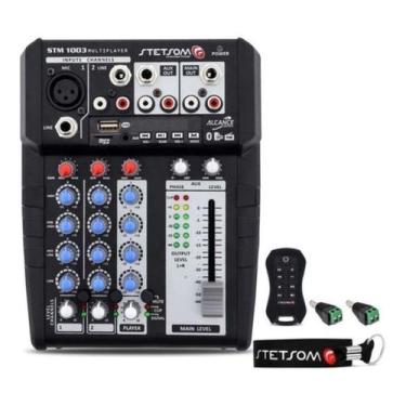 Imagem de Mesa De Som Stetsom Stm1003 Multiplayer Bluetooth USB AUX 3 Canais Mix