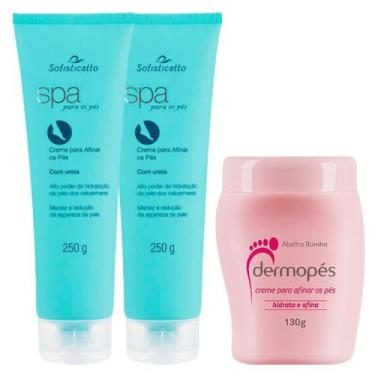 Imagem de Kit 2 Spa para os Pés Creme para Afinar os Pés 250g + 1 Dermopés Creme