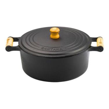 Imagem de Panela Ferro Fundido 4,1 Lts Resistente Mantém Comida Quente - Ô Bichi