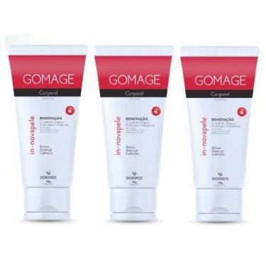 Imagem de Kit 3 Hidratante Novapele Gomage limpeza pele 195g Dokmos