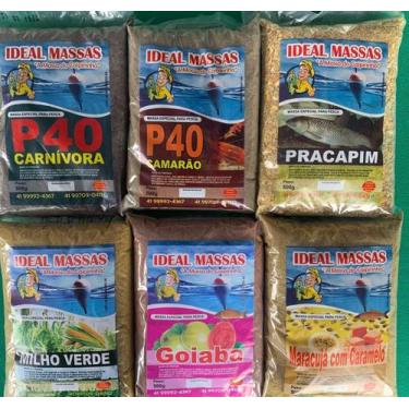 Imagem de Kit com 10 Pacotes de Massa Ideal Massas Premium para Carpas e Tilápia