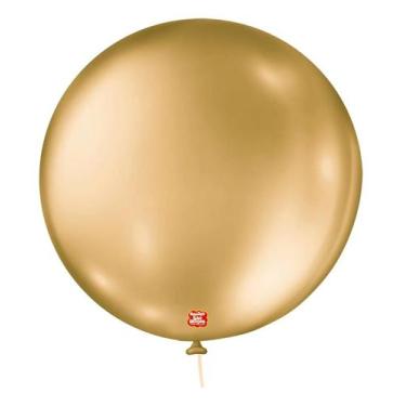 Imagem de Balao 5 metallic balloon c/25 dourado sao roque - são roque