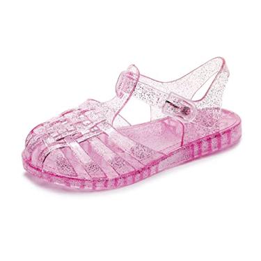 Imagem de ursloole Sapatos Jelly Para Meninas, Macios Unissex - Sandálias Meninos, Sola De Borracha, Biqueira Fechada, Praia, Verão, Mary Jane, Vestido Princesa Infantil, Rasteirinha