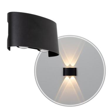 Imagem de Arandela Clessidra Preto Led 4w 3000k Ip65 Opus Efeito Luz St