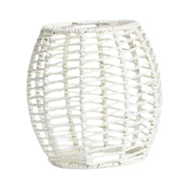 Imagem de Generic Abajur pendente de corda trançada, feito à mão, decoração rústica de teto, abajur para lustre, cobertura para corredor e casa