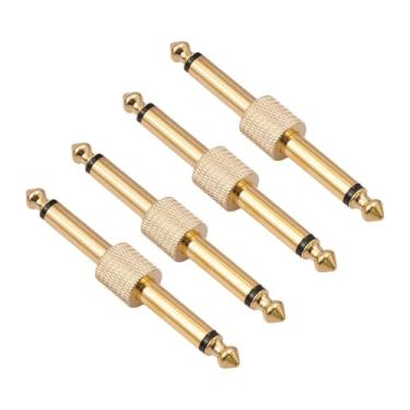 Imagem de simhoa Efeitos de guitarra de 6,35 mm Pedal plugue masculino para efeito de guitarra masculino plugue reto de áudio para baixo