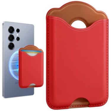 Imagem de Shorogyt Compatível com porta-cartão magnético Magsafe – Carteira de telefone para Samsung Galaxy S25 Series, para iPhone 16/15/14/13/12 Series para mulheres e homens para Apple Mag RFID Magnet Fit 3