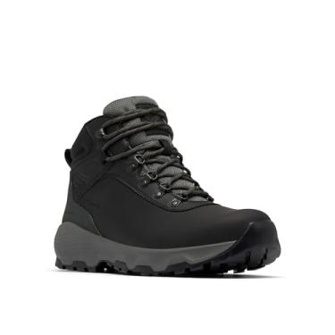 Imagem de Columbia Newton Wander Tênis masculino de couro para caminhada, Preto/Grill, 9.5 Wide