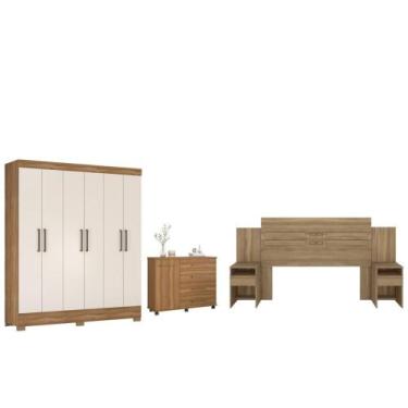 Imagem de Conjunto Quarto de Casal Completo Virgina Amendola Off-White - CASA H