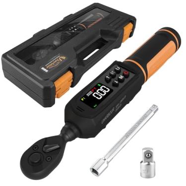 Imagem de Uharbour Chave de torque digital 1/4 Drive, alcance de 1,5 a 30 Nm, chave de torque elétrica com catraca de direção dupla, ± 1% de precisão com vibração, campainha e alerta de LED